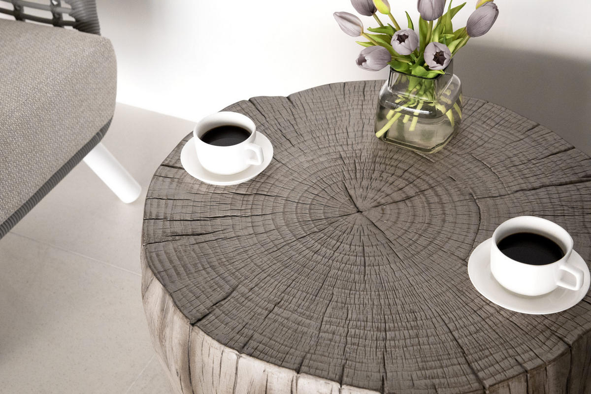 COUCHTISCH DAINTREE aus GF-Beton, Wetterbeständig, 70x67x41 cm - Grau, Naturmaterialien (70/67/41cm) - Elementi