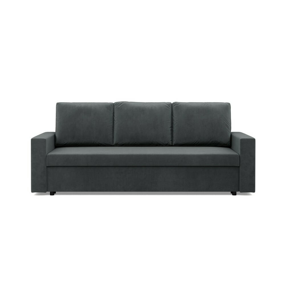 SOFA Neo mit gerader Armlehnen dunkelgrau - Dunkelgrau, Textil (220/92/92cm) - SIMKAM Furniture