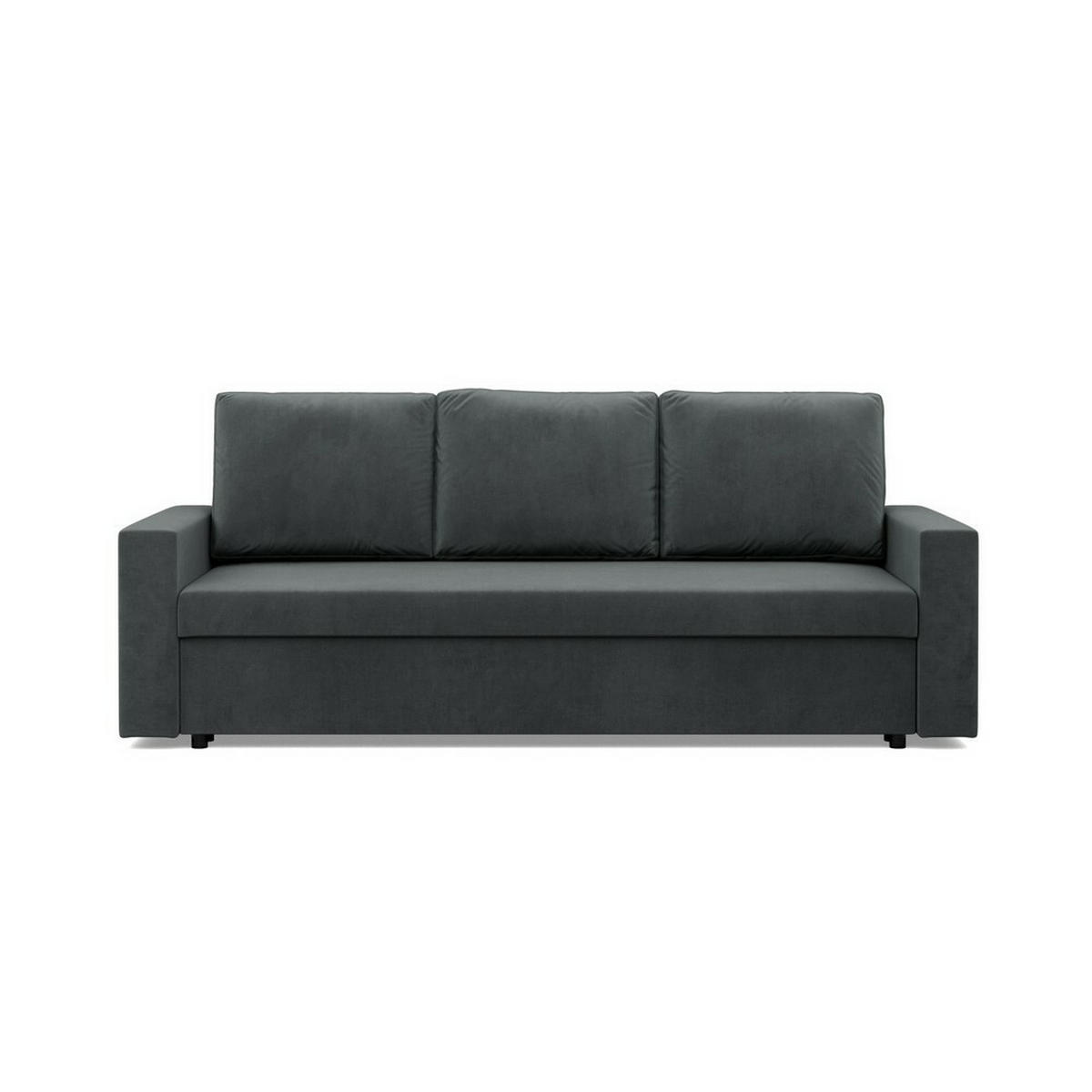 SOFA Neo mit gerader Armlehnen dunkelgrau - Dunkelgrau, Textil (220/92/92cm) - SIMKAM Furniture