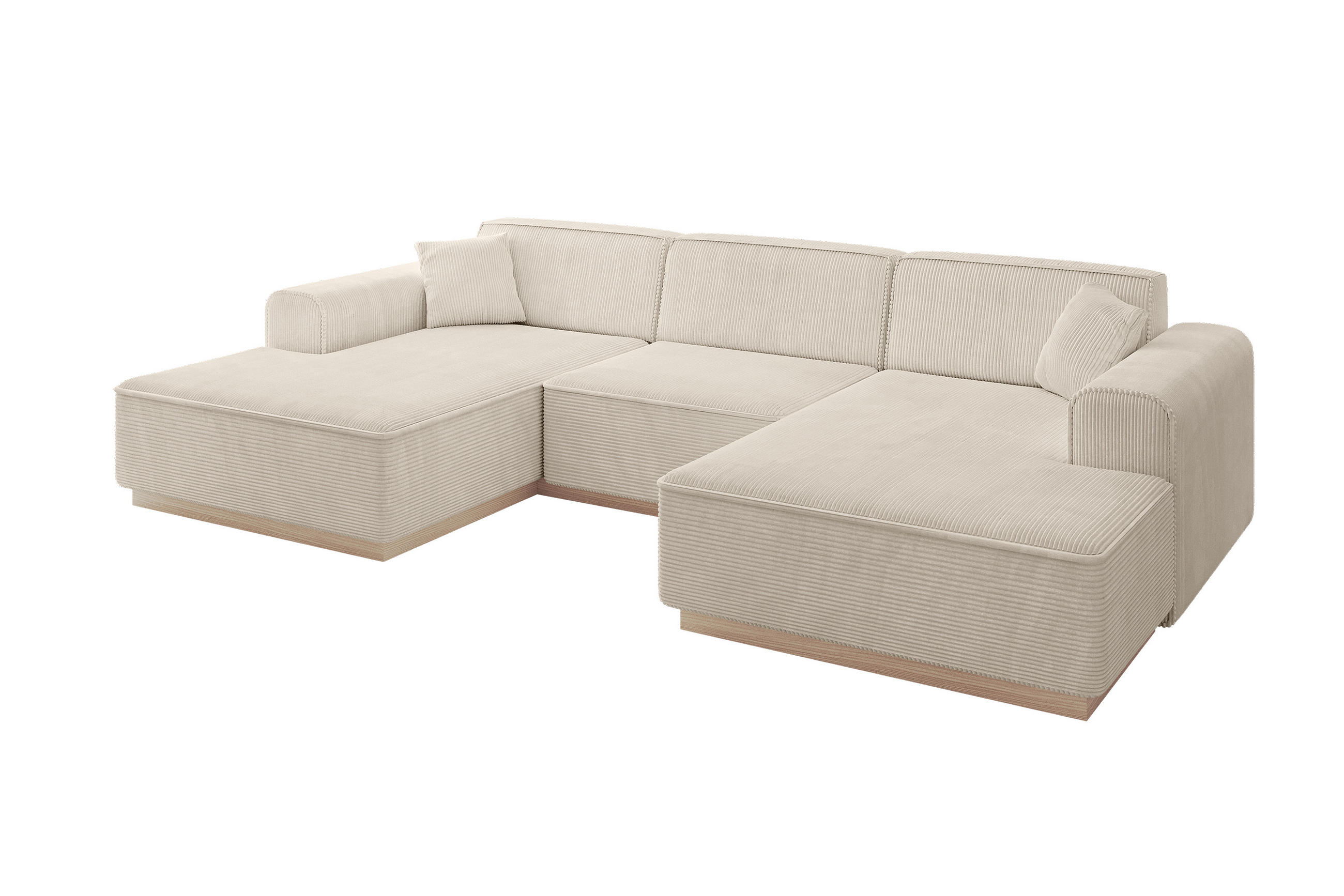 WOHNLANDSCHAFT IREA-U1 - 303x171x83 cm Beige - Beige, Holzwerkstoff/Textil (303/83/171cm) - ALTDECOR