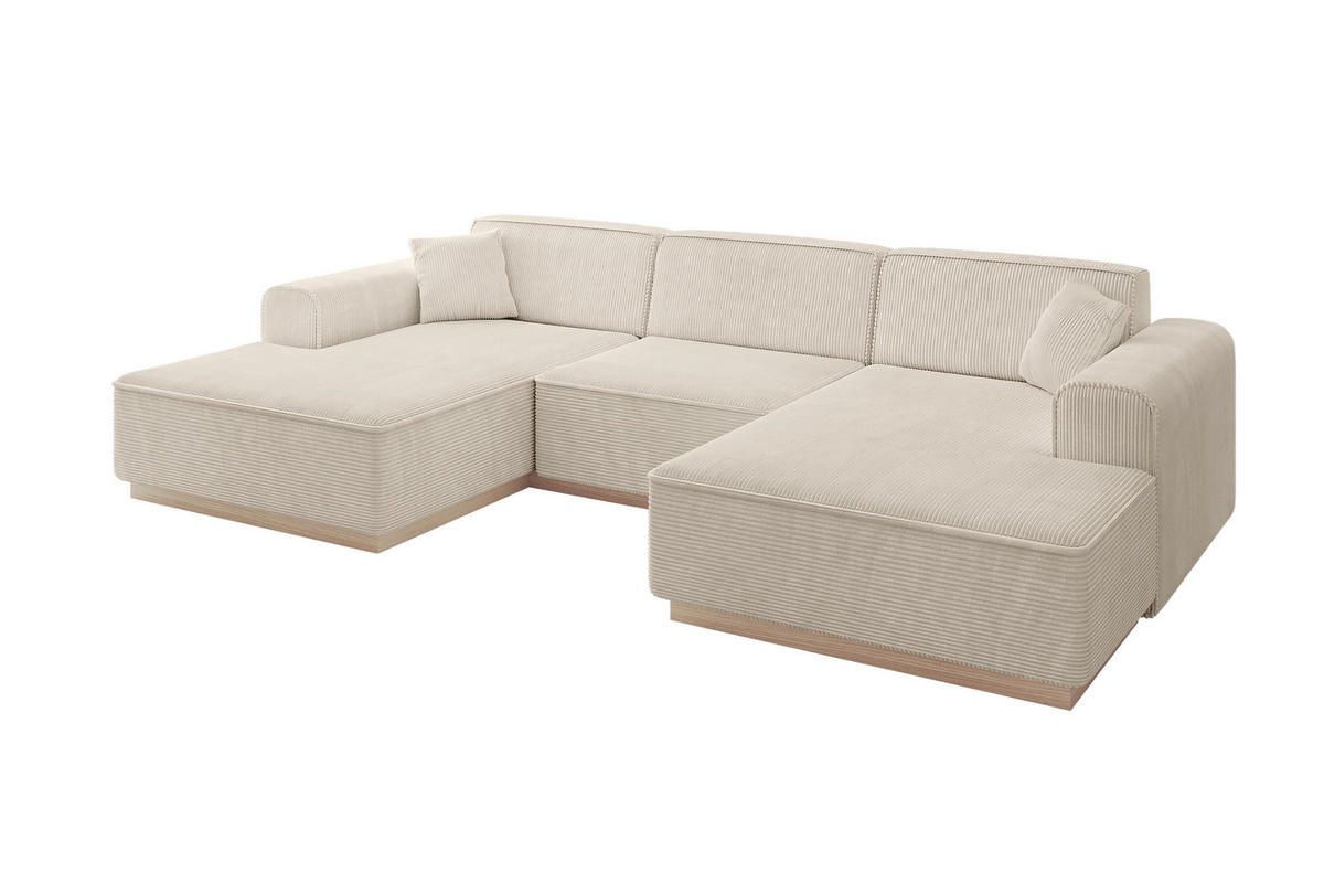 WOHNLANDSCHAFT IREA-U1 - 303x171x83 cm Beige - Beige, Holzwerkstoff/Textil (303/83/171cm) - ALTDECOR