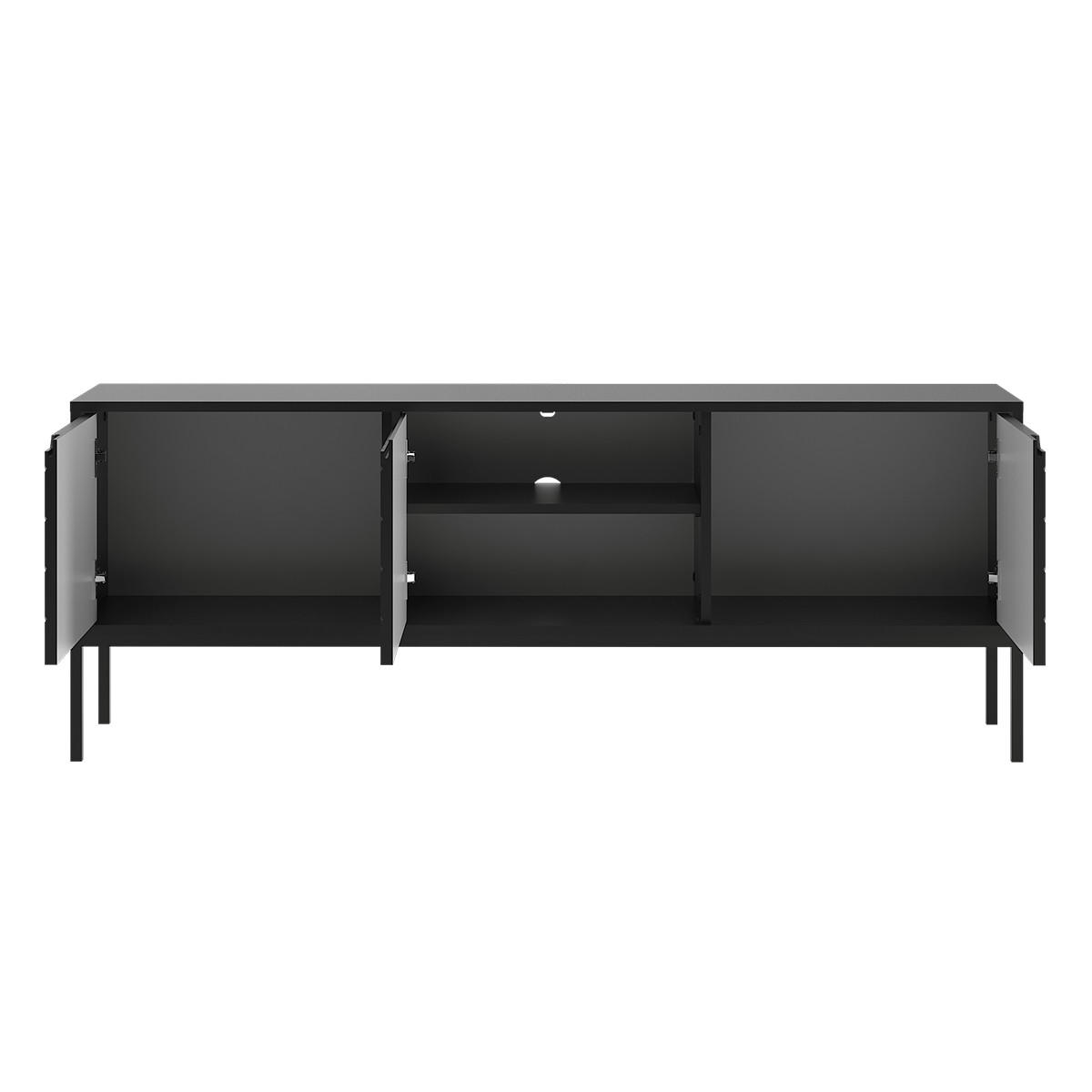 TV STOLEK Daria Černá - černá, kompozitní dřevo (151/77/39cm) - Petits-meubles