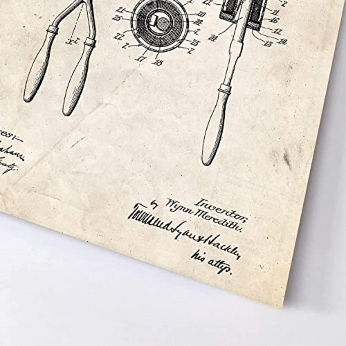 POSTER Set mit 4 Jahrgang Friseurläden Patent A4 Rahmenlos - Klar, Papier (29.7/3cm) - Nacnic