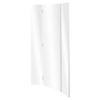 SPIEGEL weiß 3-teilig 91 x 160 cm, Garderobenspiegel klappbar - Weiß, Glas/Holzwerkstoff (45/190/4cm) - Furn.Design