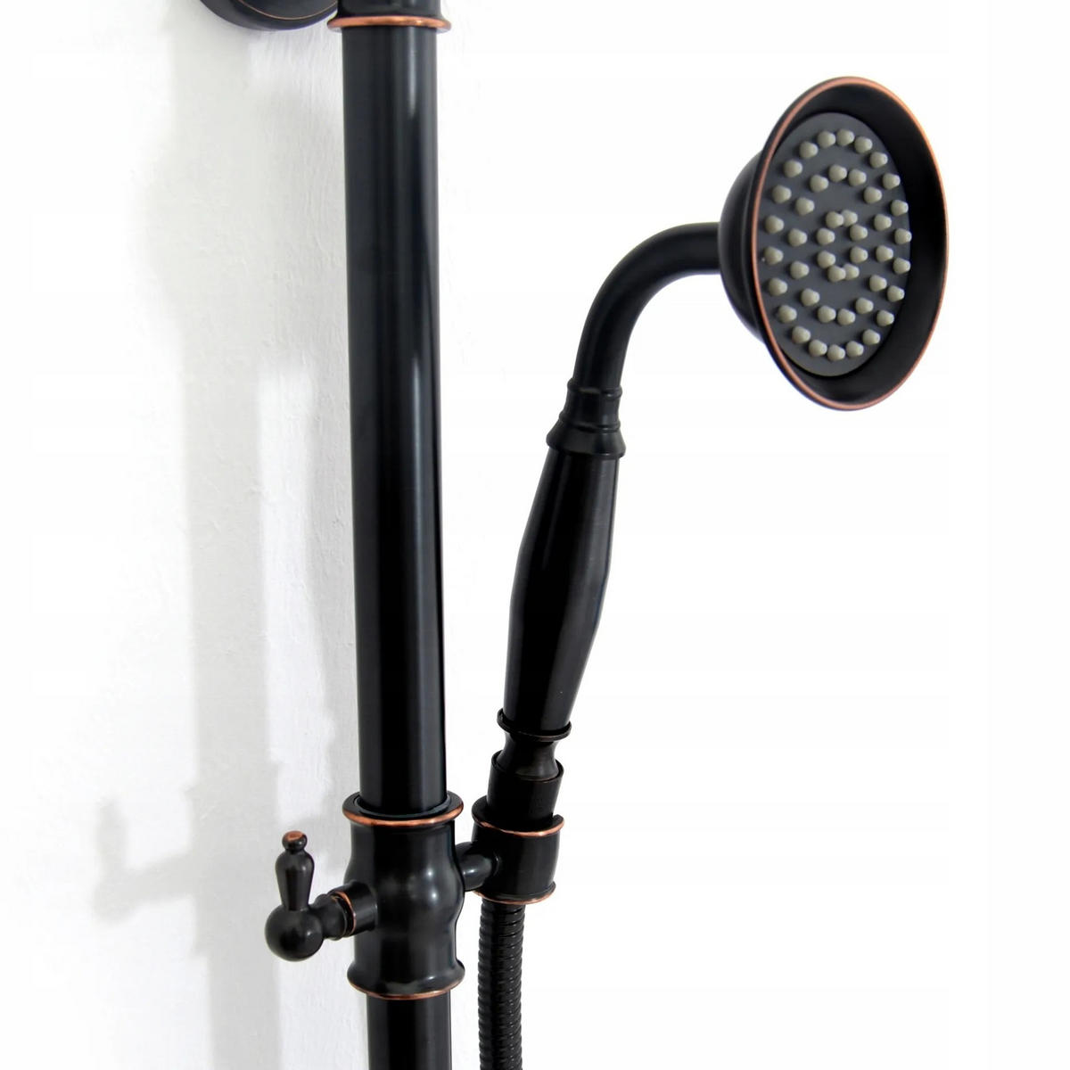 DUSCHSET Rea Retro Old Black - Schwarz, Metall (20.5/150/63cm) - REA