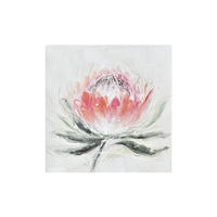 ACRYLBILD HANDGEMALT 60/60 cm - Pink/Weiß, Holz/Textil (60/60cm) - KUNSTLOFT
