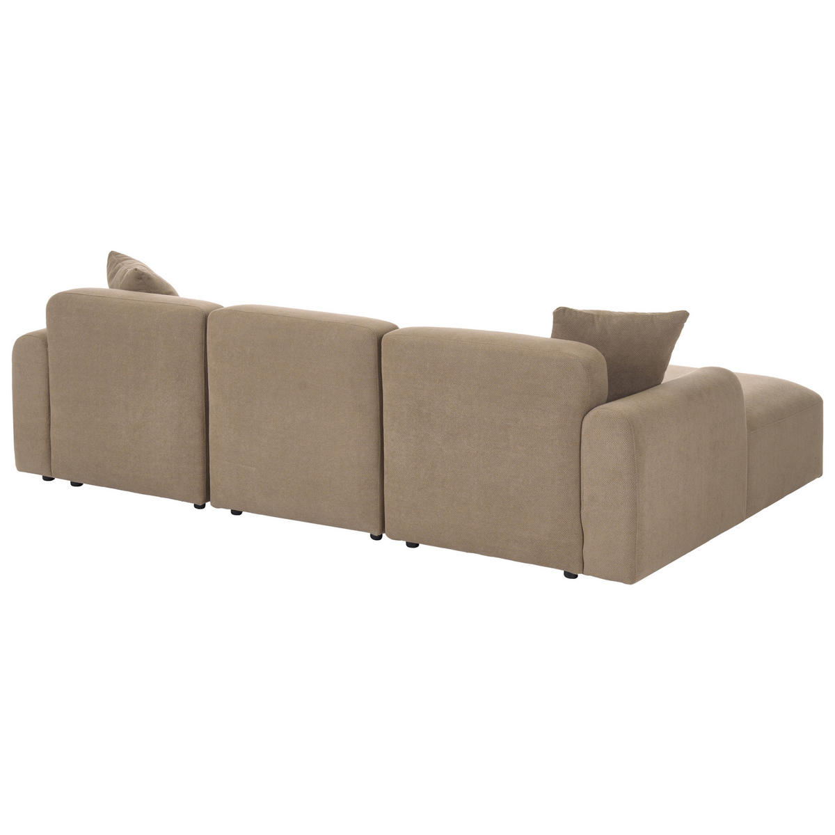 ROHOVÁ POHOVKA modul 3-místná Látka Hnědá pravostranná Hede - hnědá, textil (244/148cm) - Beliani
