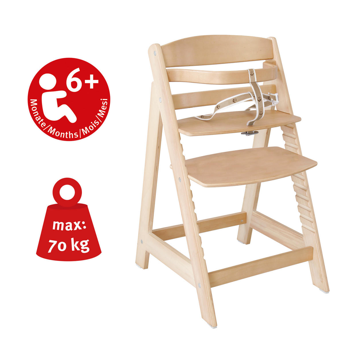 HOCHSTUHL Sit Up III Natur - Naturfarben, Holzwerkstoff (44.5/80/54cm) - Roba