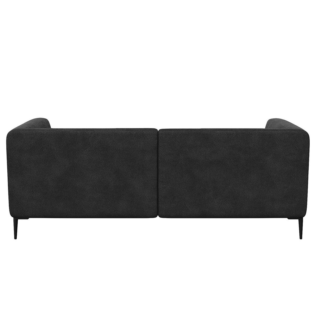 3-SITZER SOFA - Anthrazit/Schwarz, Textil/Metall (205/74/88cm) - home24