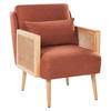SESSEL Polsterbezug Orange Orum - Hellbraun/Orange, Textil (65/80/78cm) - Beliani