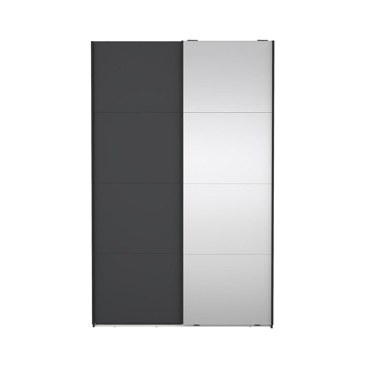 SCHIEBETÜRENSCHRANK, Bergamo, Grau, Holzwerkstoff, 139 x 67 x 221 cm - Grau, Holzwerkstoff (139/221/67cm) - ebuy24