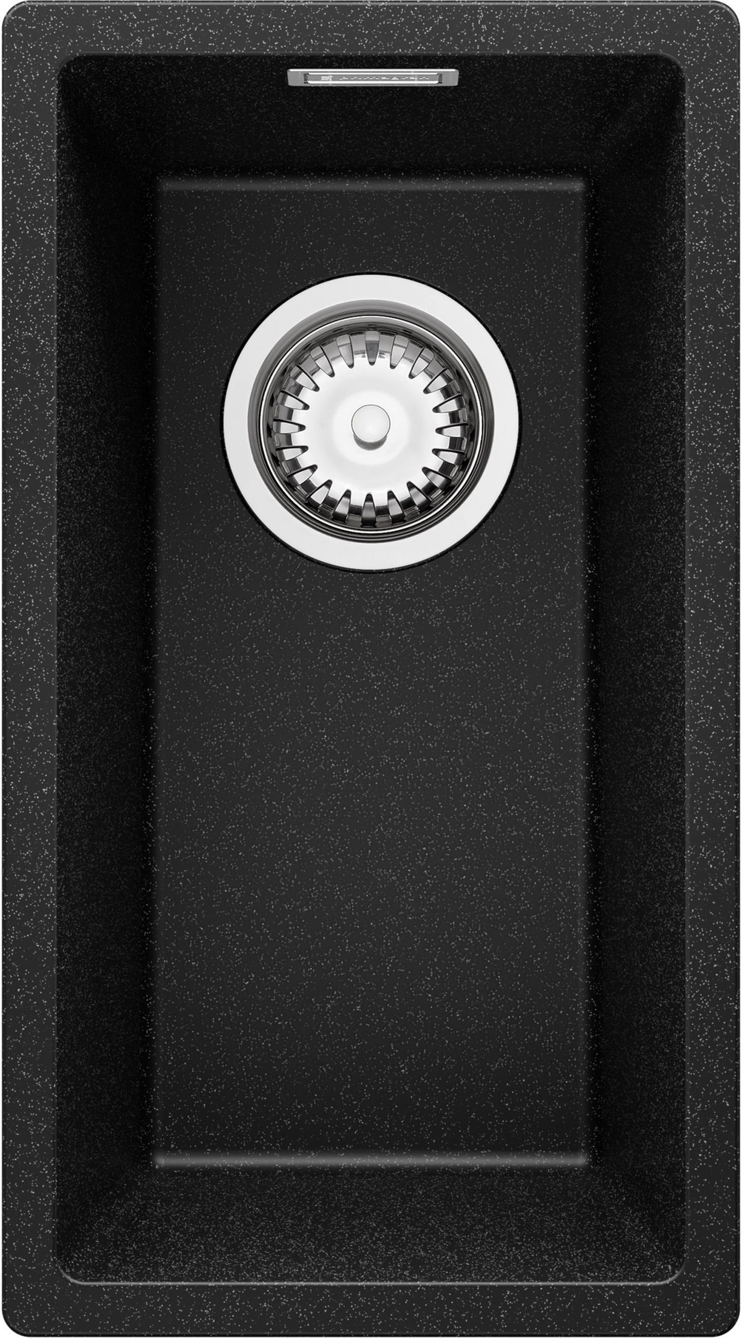 UNTERBAUSPÜLE GRANIT London, 2-er set Anthrazit 26/47 cm 1 Becken + Ablauf-Set ab 30er Unterschrank - Chromfarben/Anthrazit, Kunststoff (26/20/47cm) - Primagran