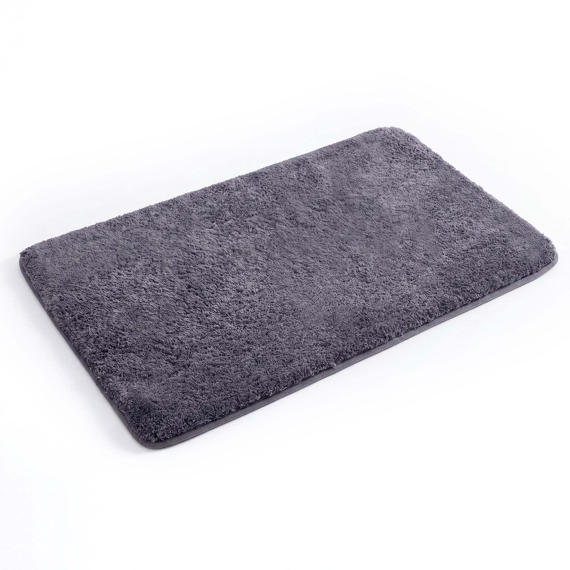 BADEMATTE rutschfest waschbar, weicher Badteppich, saugstark 50x80 cm Dunkelgrau - Dunkelgrau, Textil (50/80cm)