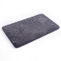 BADEMATTE rutschfest waschbar, weicher Badteppich, saugstark 50x80 cm Dunkelgrau - Dunkelgrau, Textil (50/80cm)
