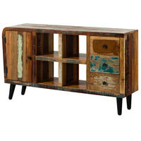 SIDEBOARD Altholz 150x40x86 mehrfarbig lackiert SIXTIES #101 - Multicolor, Holz (150/86/40cm) - Massivmoebel24