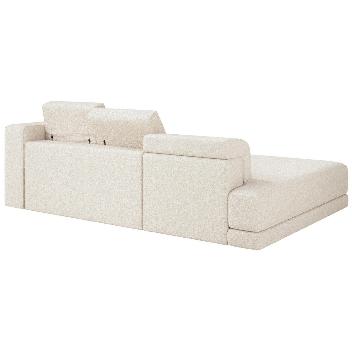 ECKSOFA Novals L-Form, 4-Sitzer, links 278 cm - Creme/Schwarz, Holz/Kunststoff (278/168cm) - Selsey