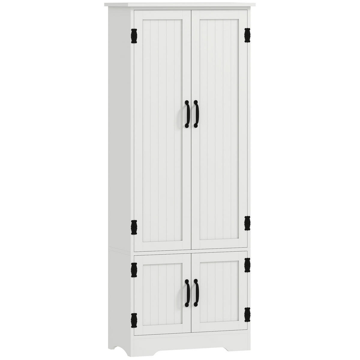 HIGHBOARD DE-11320 3 verstellbare Böden & 2 Türen Weiß - Weiß, Holzwerkstoff (30/153/60cm) - ComfortXL