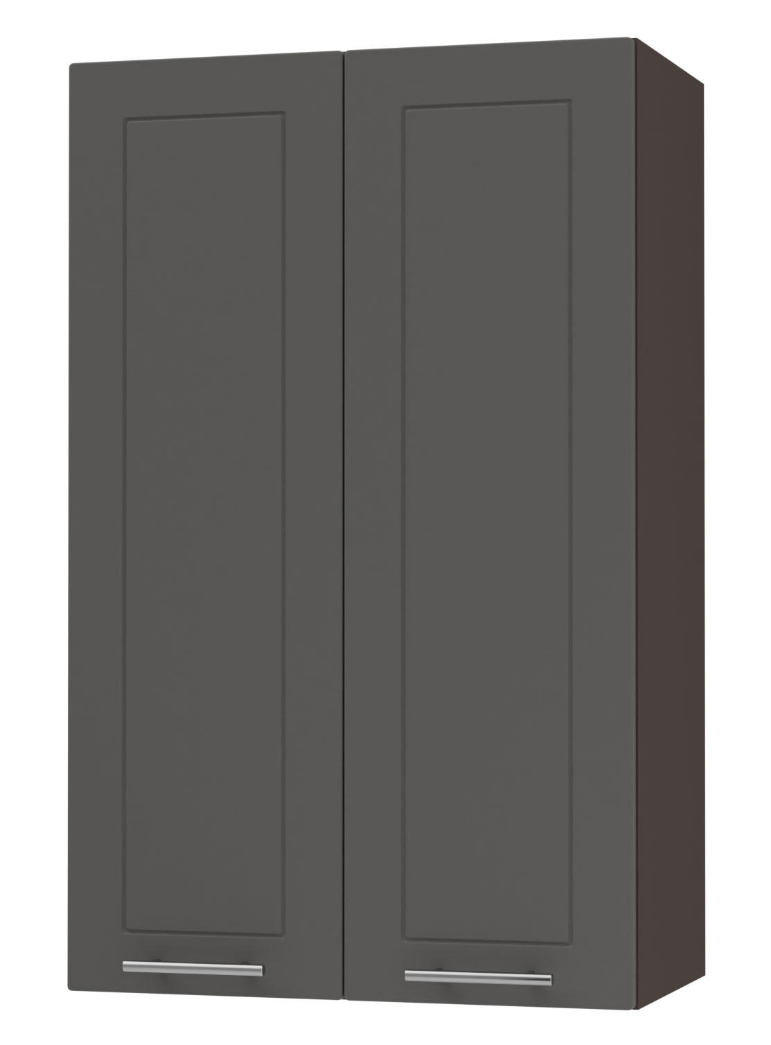 KÜCHENHÄNGESCHRANK Kvantum W4/60 Graphit Matt / Lava Matt 60 / 32,5 / 96cm - Dunkelgrau/Graphitfarben, Holz/Holzwerkstoff (60/96/32.5cm) - Feldmann-Wohnen