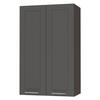 KÜCHENHÄNGESCHRANK Kvantum W4/60 Graphit Matt / Lava Matt 60 / 32,5 / 96cm - Dunkelgrau/Graphitfarben, Holz/Holzwerkstoff (60/96/32.5cm) - Feldmann-Wohnen