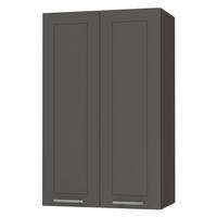 KÜCHENHÄNGESCHRANK Kvantum W4/60 Graphit Matt / Lava Matt 60 / 32,5 / 96cm - Dunkelgrau/Graphitfarben, Holz/Holzwerkstoff (60/96/32.5cm) - Feldmann-Wohnen