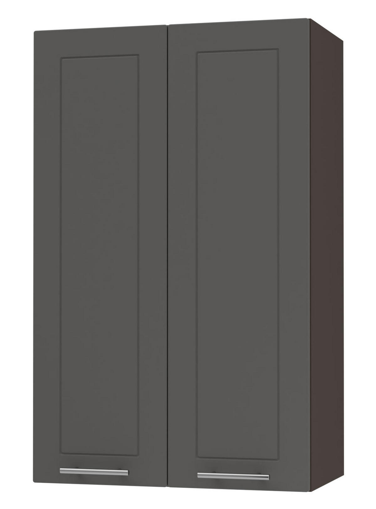 KÜCHENHÄNGESCHRANK Kvantum W4/60 Graphit Matt / Lava Matt 60 / 32,5 / 96cm - Dunkelgrau/Graphitfarben, Holz/Holzwerkstoff (60/96/32.5cm) - Feldmann-Wohnen