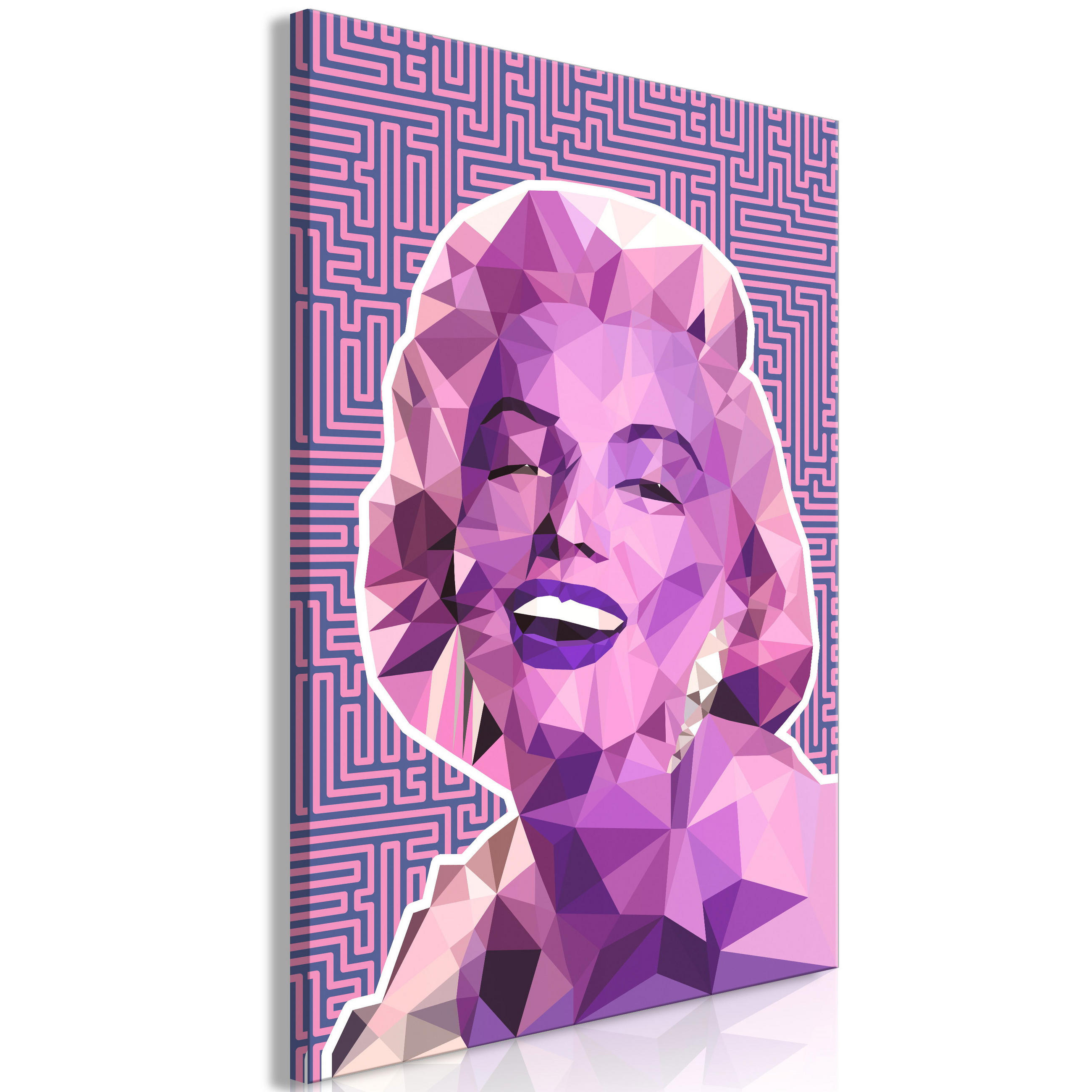 KUNSTDRUCK Rosa 80/120 cm - Pink/Weiß, Textil (80/120cm) - KUNSTLOFT