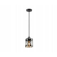 PENDELLEUCHTE TRAGLAS - Transparent/Schwarz, Glas/Metall (10/10/80cm) - kiki design