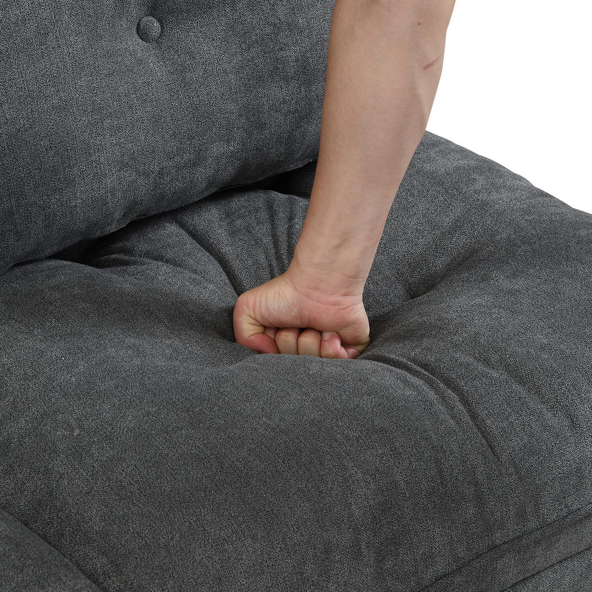 4-SITZER SCHLAFSOFA Chenille Antique Gray mit Stauraum und Schlaffunktion - Grau, Holzwerkstoff/Kunststoff (274/87/76cm) - WISHDOR
