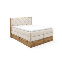 BOXSPRINGBETT Navel - Creme, Holzwerkstoff/Textil (180/200cm) - Fun Möbel