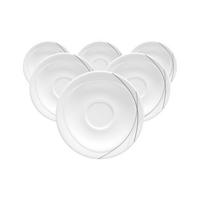 FRÜHSTÜCKSUNTERTASSEN Trio Highline weiß-grau ø 17,5 cm 6er Set - Weiß/Grau, Keramik (17.5cm) - Seltmann Weiden