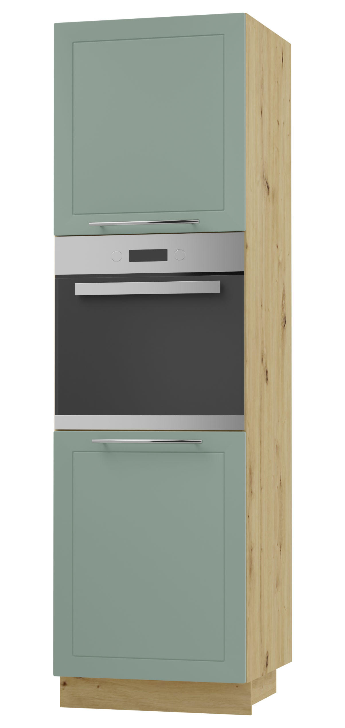 Feldmann-Wohnen Backofenhochschrank Mintgrün, Eiche Artisan 60x207x59 cm