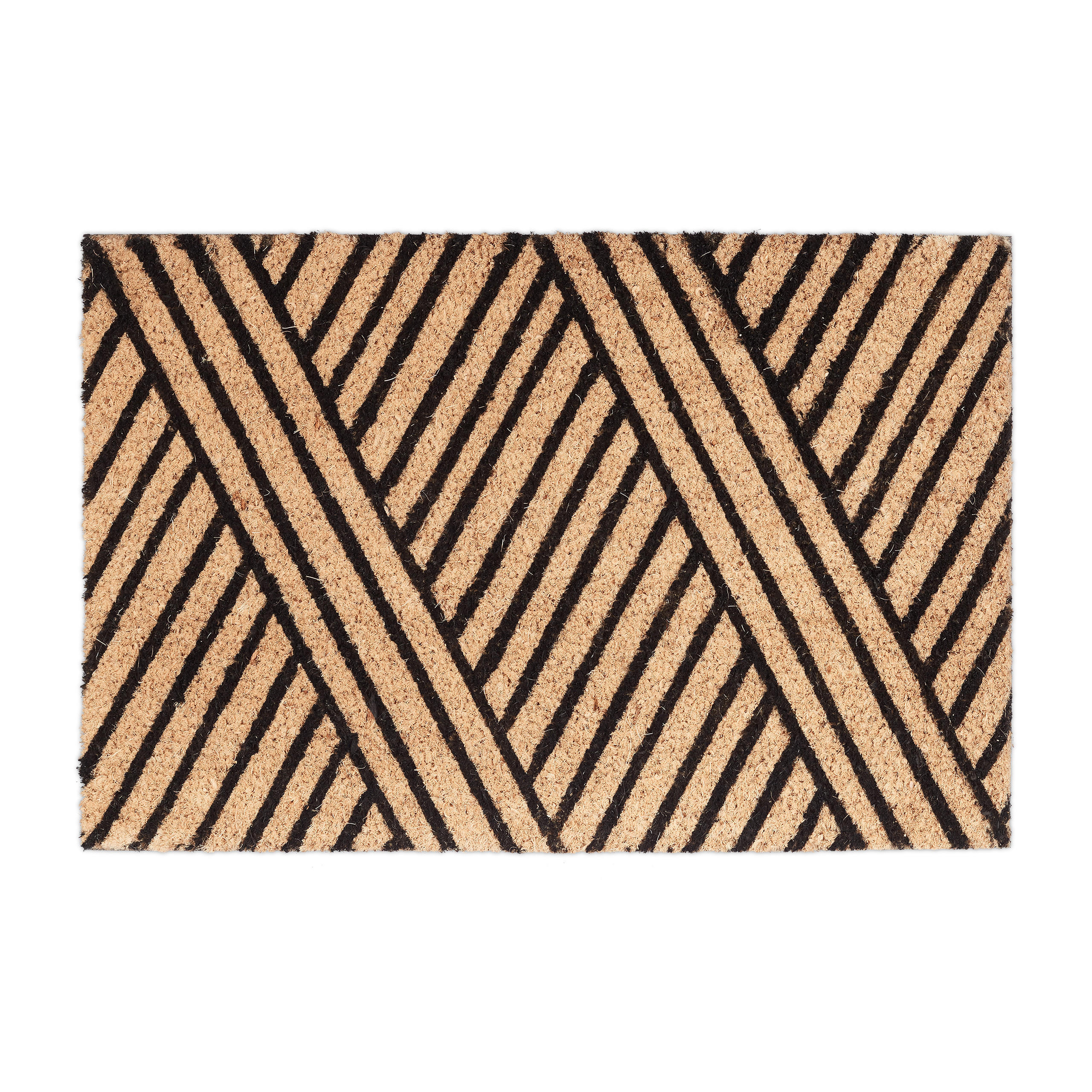 FUSSMATTE - Beige, Kunststoff/Textil (60/40cm) - Relaxdays