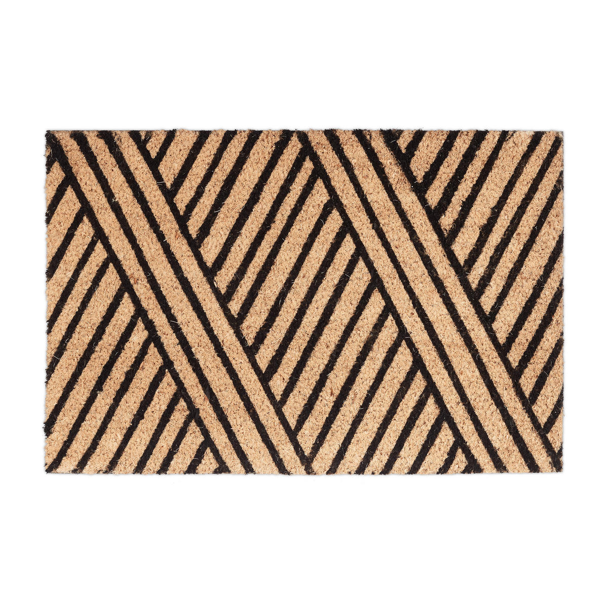 FUSSMATTE - Beige, Kunststoff/Textil (60/40cm) - Relaxdays