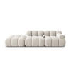 MODULARES-SOFA links Bellis aus Samt leichtes beige 4 Sitzplätze - Creme, Textil (94/63/282cm) - Micadoni