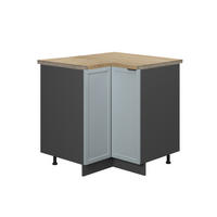 ECKUNTERSCHRANK Fame-Line Hellblau-grau 80.5 cm , AP Eiche - Anthrazit/Blaugrau, Holzwerkstoff (80.5/82/60cm) - Vicco