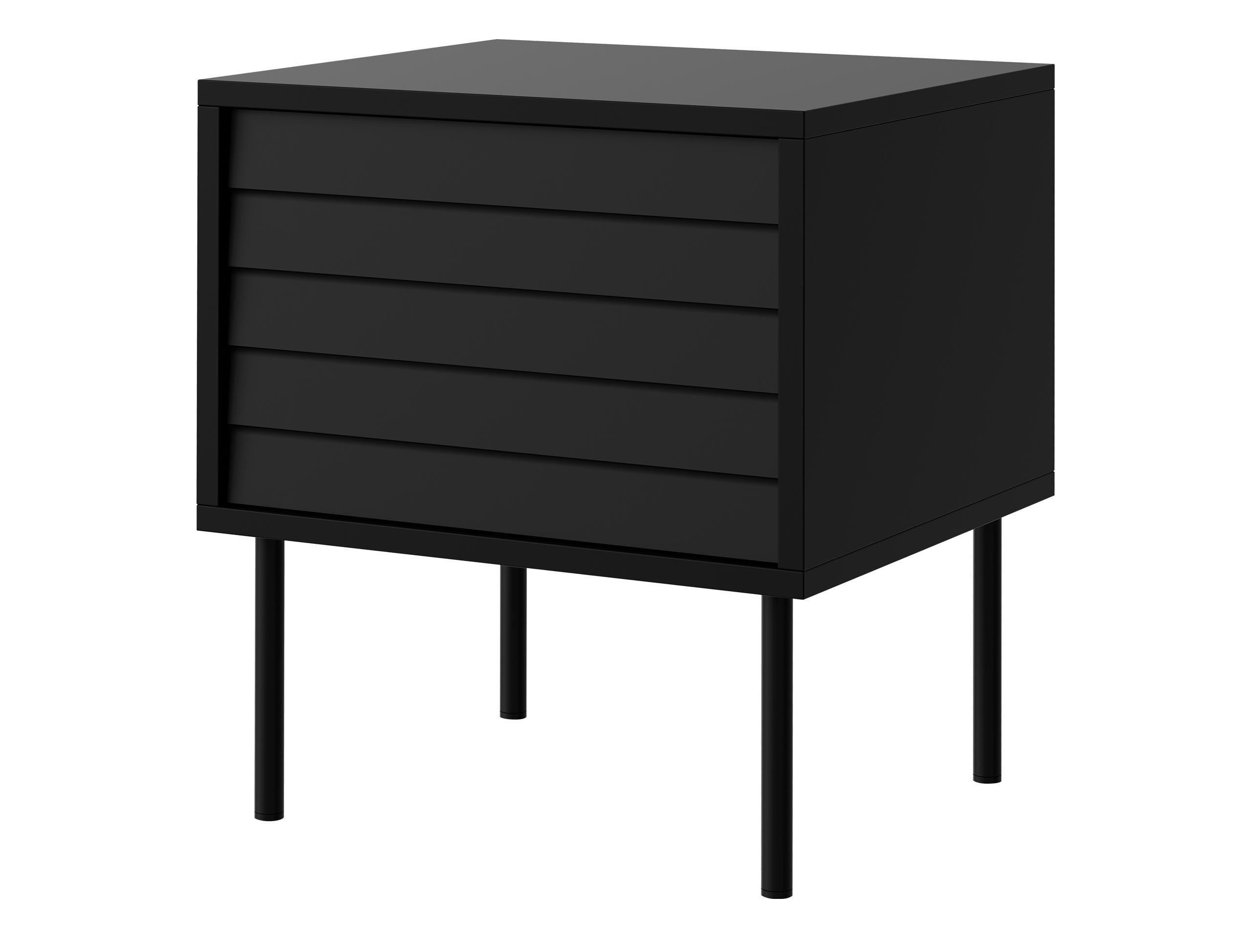 NACHTTISCHE-SET Cortina - Schwarz, Holzwerkstoff/Metall (45/51/40cm) - MIRJAN24