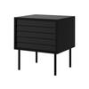 NACHTTISCHE-SET Cortina - Schwarz, Holzwerkstoff/Metall (45/51/40cm) - MIRJAN24
