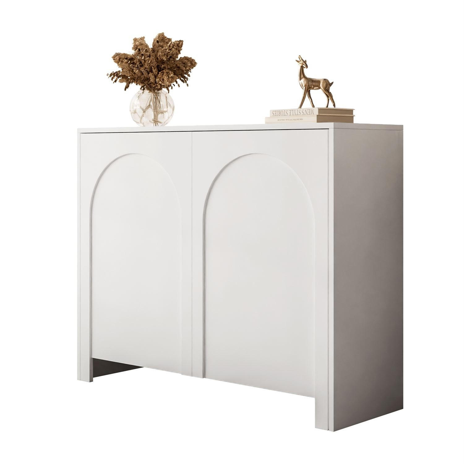 KOMMODE ARIADNA weiß zweitürig - Weiß, Holzwerkstoff (104/83/35cm)