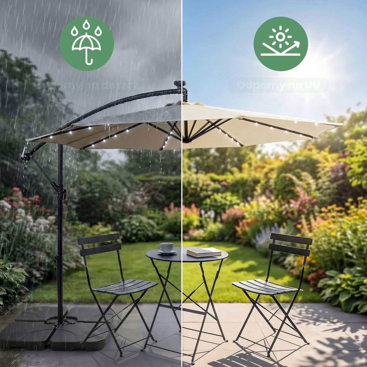 SONNENSCHRIM Beige 245/300 cm - Beige/Schwarz, Metall (300/300cm) - Akord