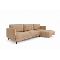 ECKSOFA Helmer Max In Stoff Vibe - Beige, Holzwerkstoff/Textil (323/164cm) - Fun Möbel