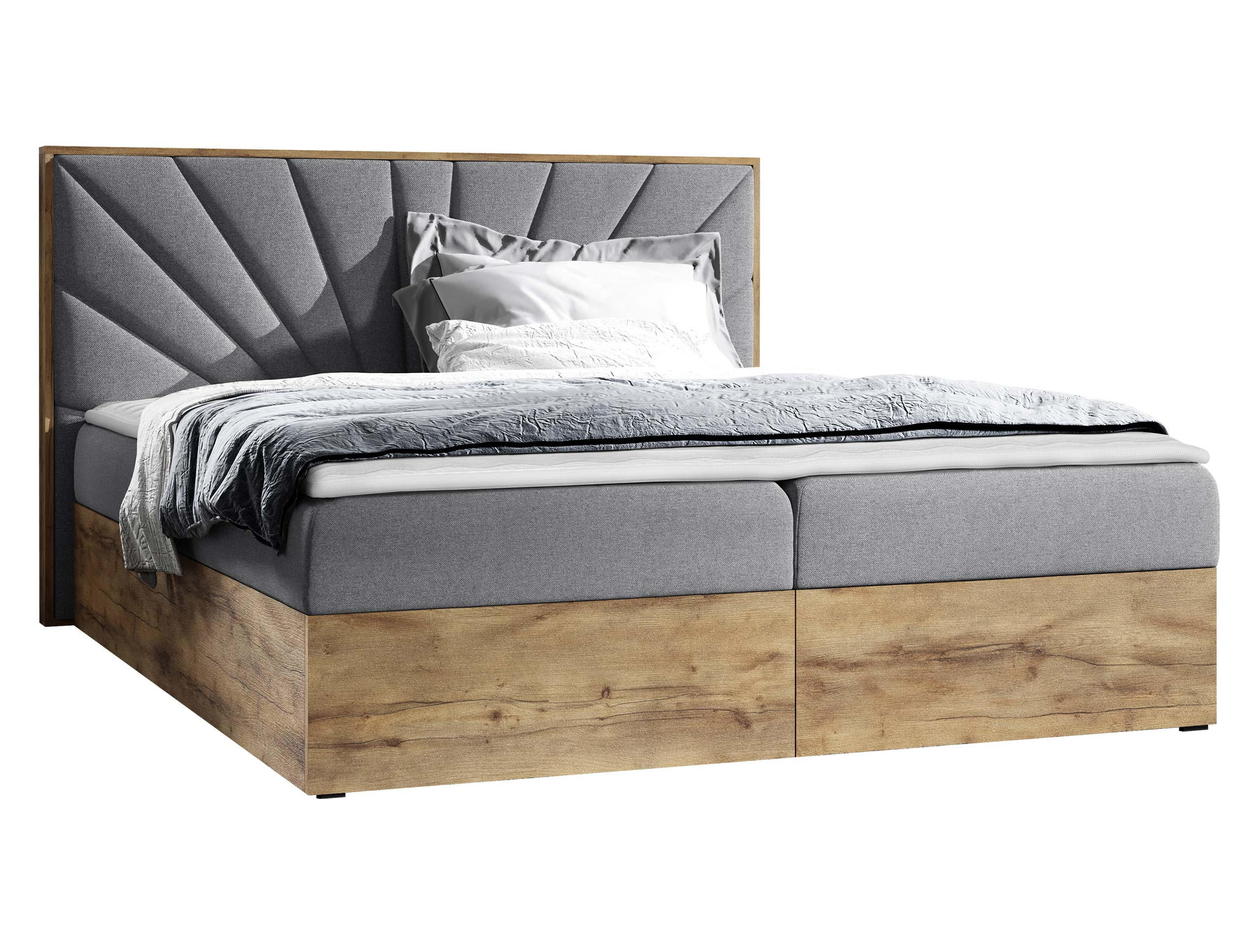 BOXBETT Wood 7 - Grau, Holz/Textil (120/200cm) - MIRJAN24