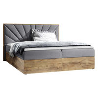 BOXBETT Wood 7 - Grau, Holz/Textil (120/200cm) - MIRJAN24