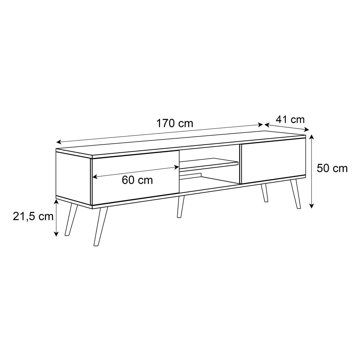 RTV Schrank HARMONY 170 cm Macchiato - Cappuccino, Holzwerkstoff (170/50/41cm) - Lookway