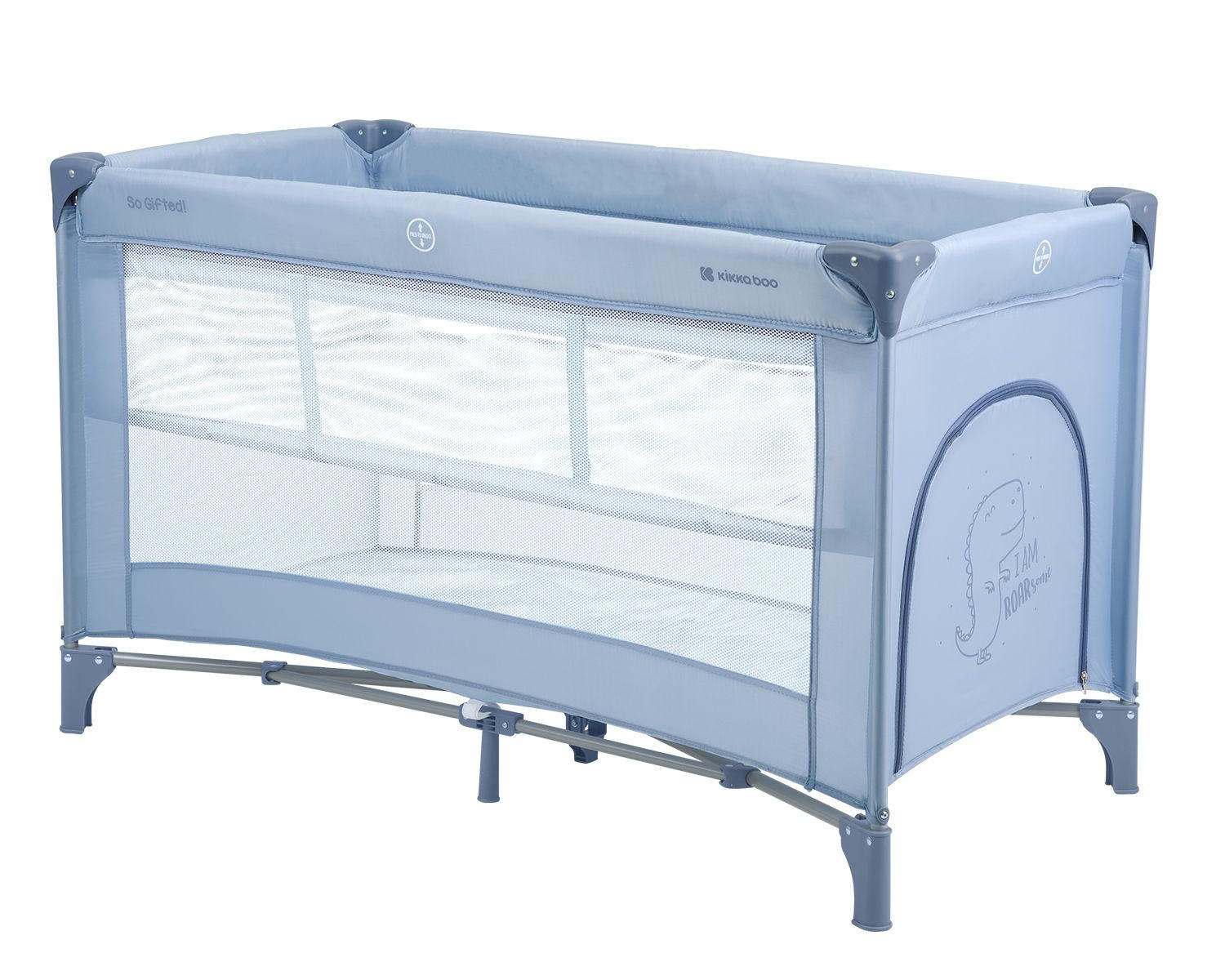 REISEBETT So Gifted blau alt 2 Ebenen Matratze, Tragetasche, Öffnung - Blau, Kunststoff (65/125cm) - Kikka boo