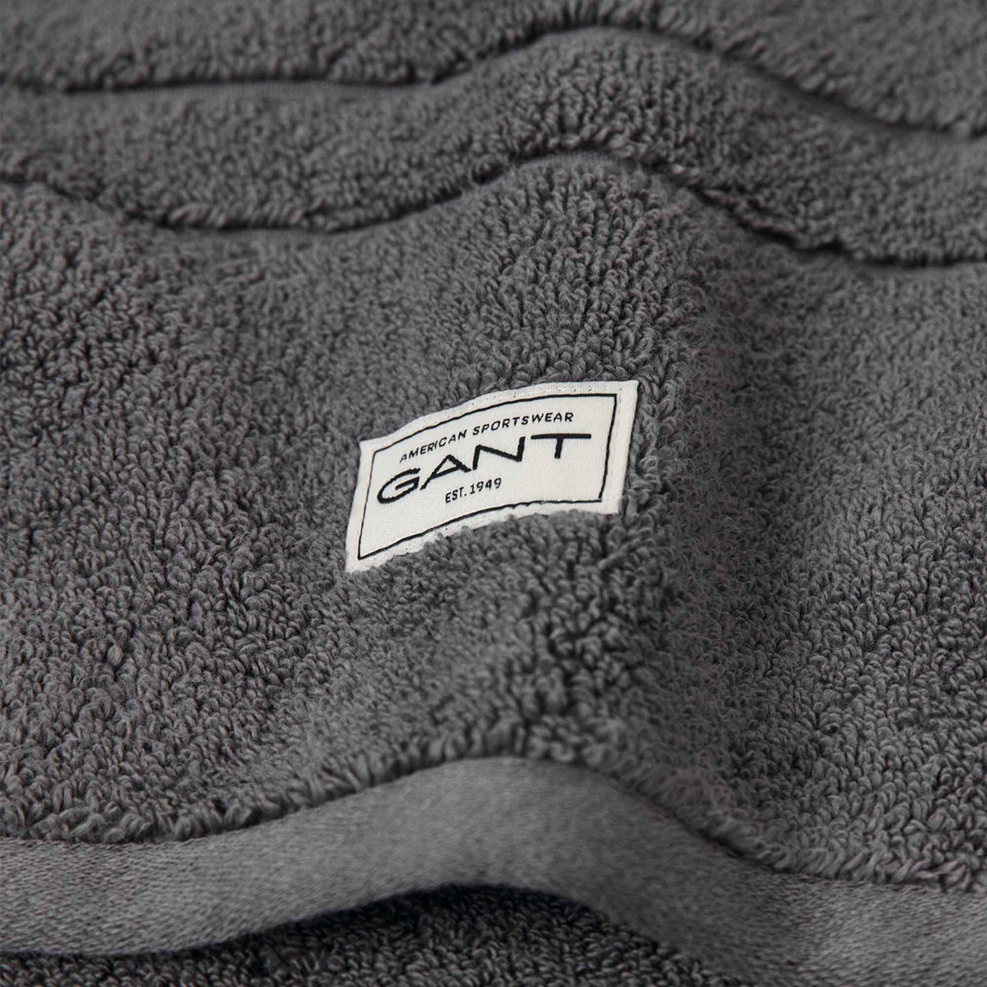 GÄSTETUCH Unisex Premium Towel Grau Baumwolle - Dunkelgrau, Textil (50/30cm) - GANT
