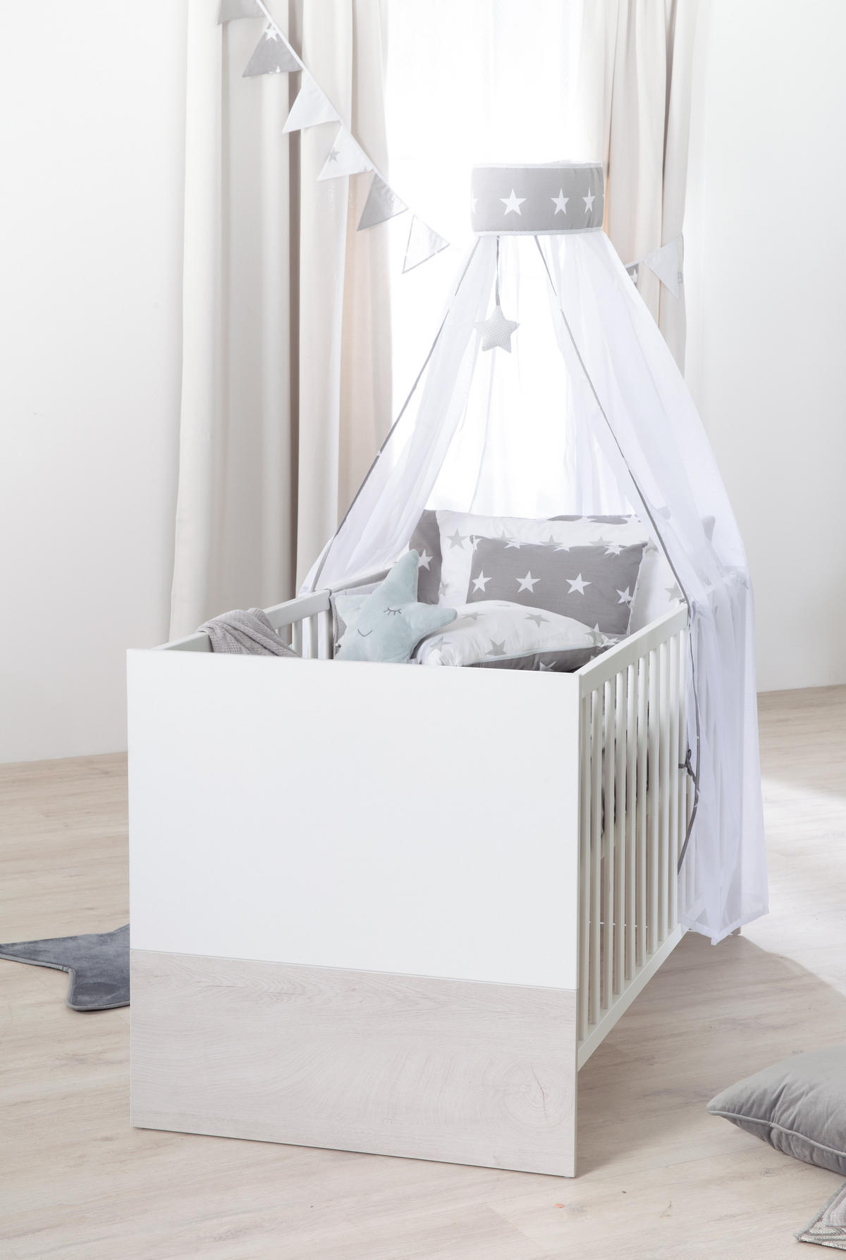 BABYZIMMER-SET Julia, 3-teilig - Weiß, Holzwerkstoff (78/80/142cm) - Roba