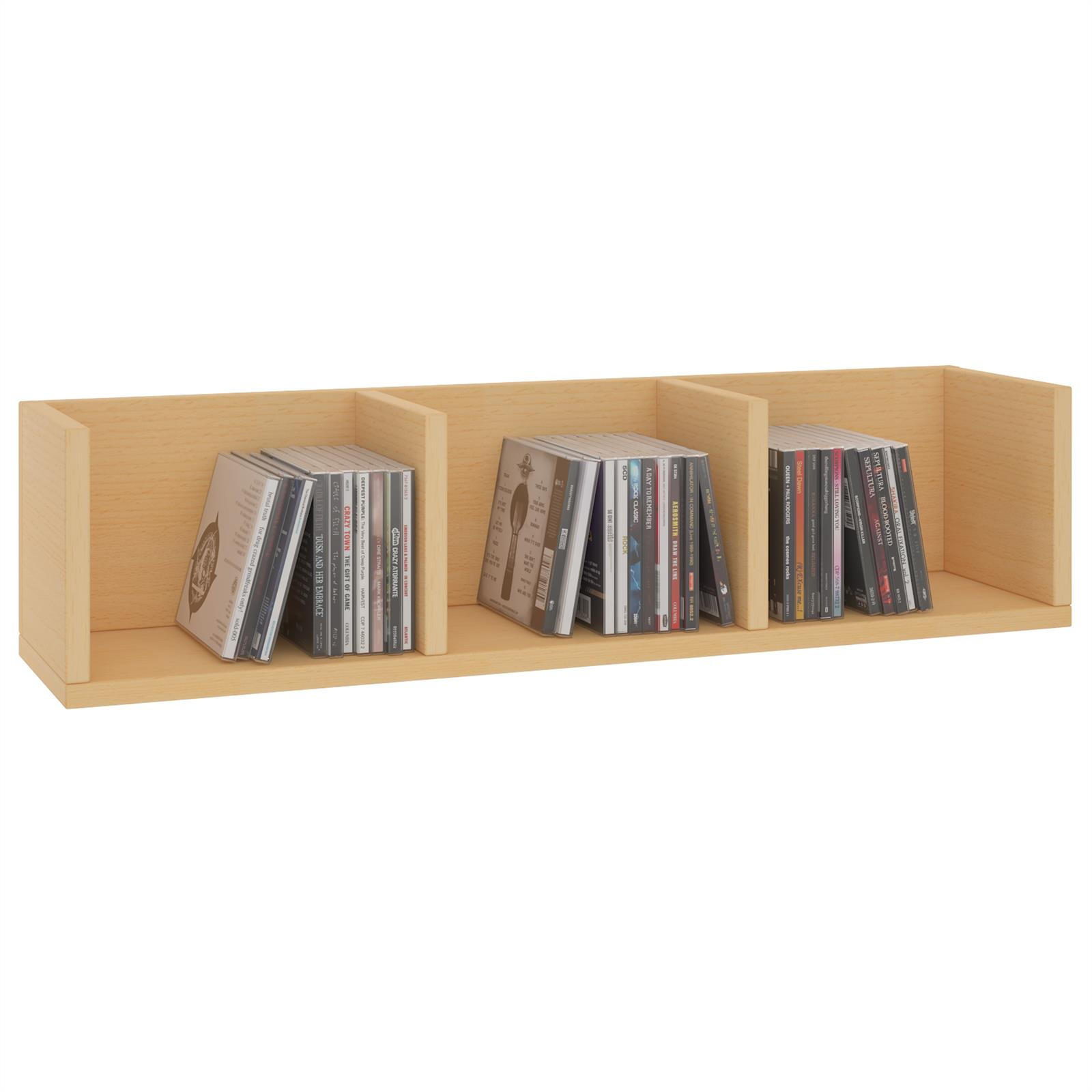 CARO-Möbel Cd/Dvd- Buche 75x18x18 cm