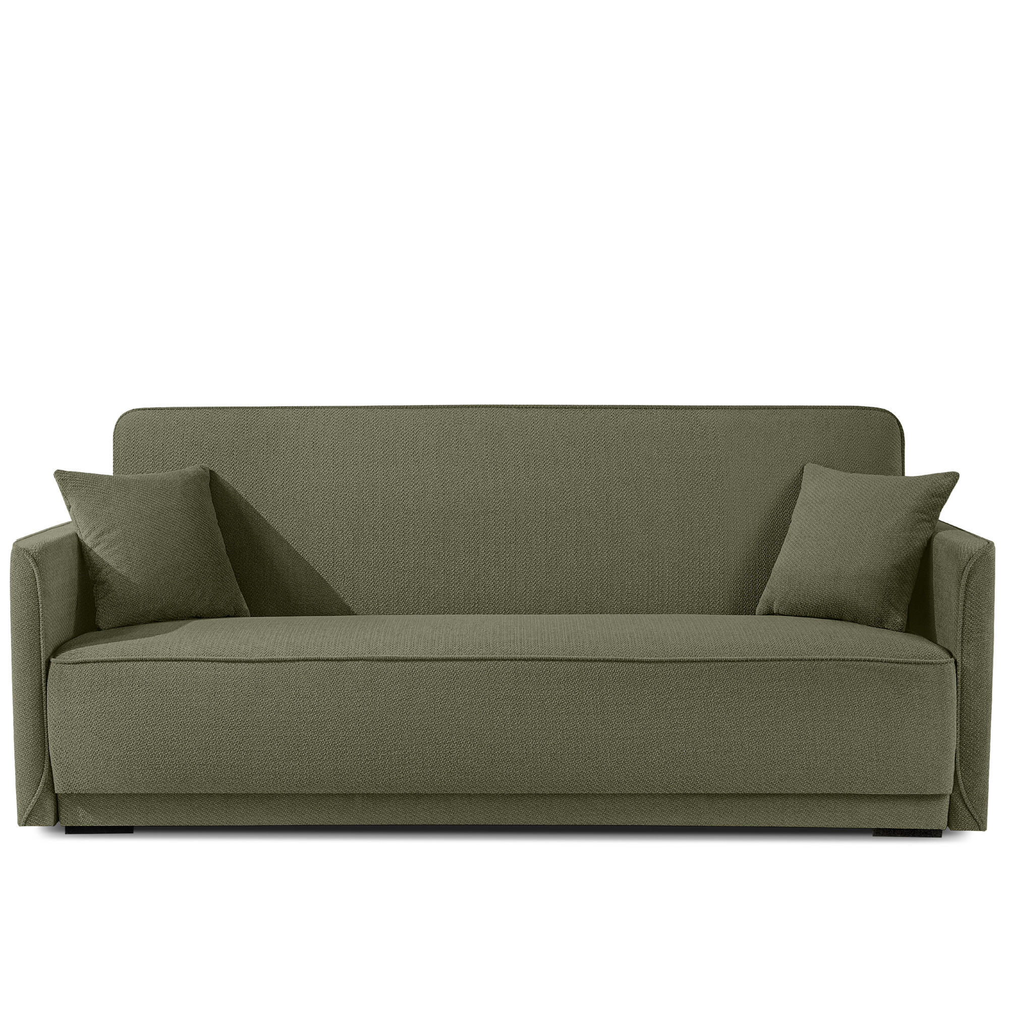 EINZELSOFA LIRIS, 3 Personen, Oliv - Olivgrün, Holz/Holzwerkstoff (208/91/98cm) - KONSIMO®