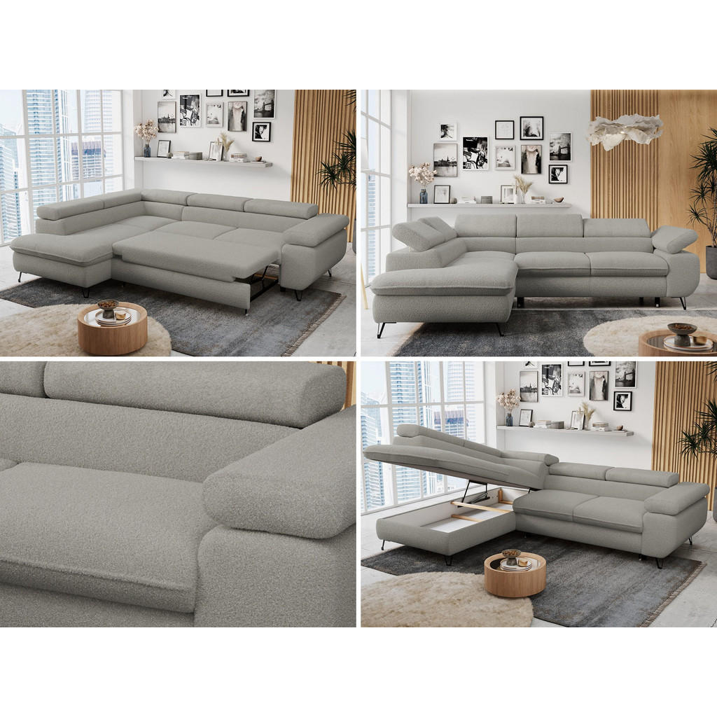 Thumbnail - MKS Ecksofa, Hellgrau, Textil, 3-Sitzer, L-Form,L-Form, 273x208 cm, Oeko-Tex®, Wohnzimmer, Sofas & Couches, Wohnlandscha...