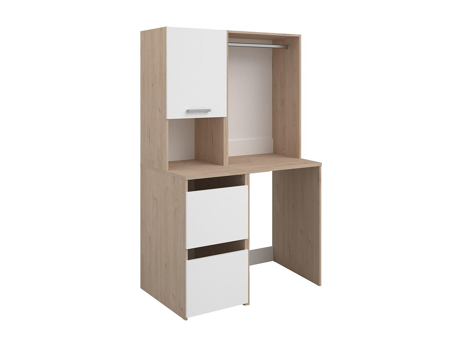 WASCHMASCHINENMÖBEL - 111cm x 66.8cm - Holzspan - naturfarben hell, weiß - ERKANO - Naturfarben, Holz (111/184.4/66.8cm) - Vente-Unique